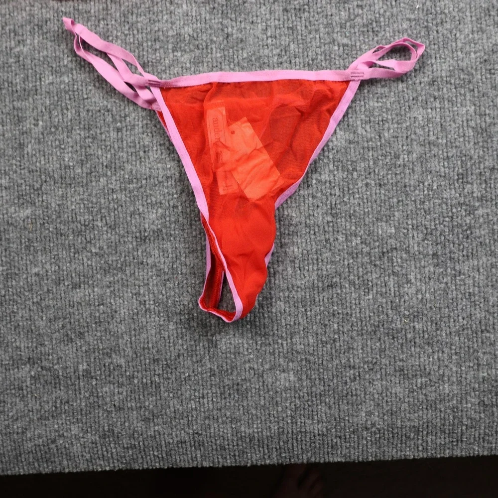 Auden Babydoll Lingerie Set‎ Womens Medium Anthem Red Lace Thong 2 Piece EZ6YR